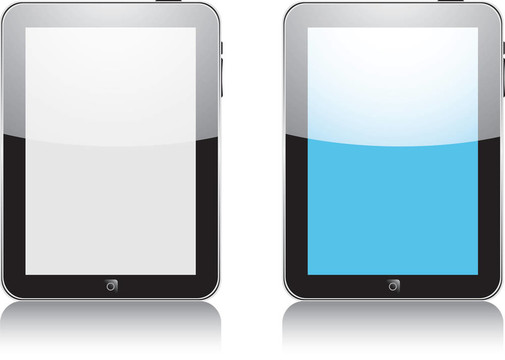 向量概念平板電腦iPad PS。無透明度效應(yīng)。從而只