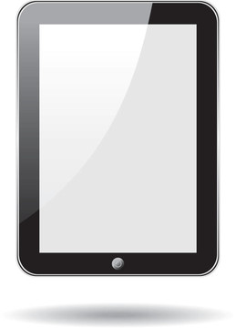 向量概念平板電腦iPad PS。無透明度效應(yīng)。從而只