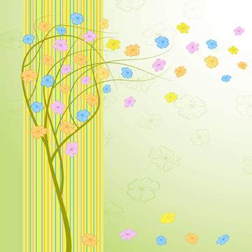 春風(fēng)樹花。