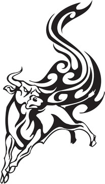 部落風(fēng)格的公牛-圖像。