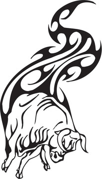 部落風(fēng)格的公牛-圖像。