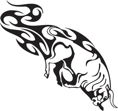 部落風(fēng)格的公牛-圖像。