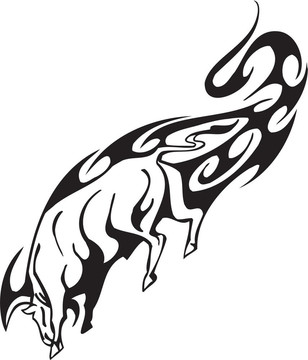 部落風(fēng)格的公牛-圖像。