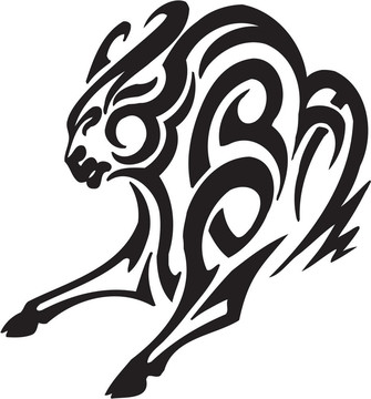 部落風(fēng)格的公牛-圖像。