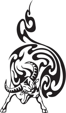 部落風(fēng)格的公牛-圖像。
