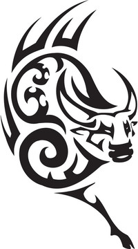 部落風(fēng)格的公牛-圖像。