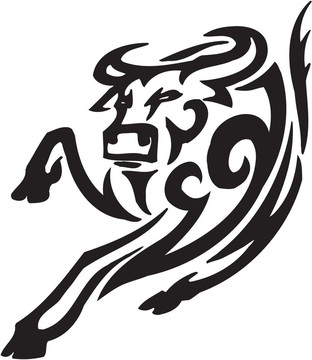 部落風(fēng)格的公牛-圖像。