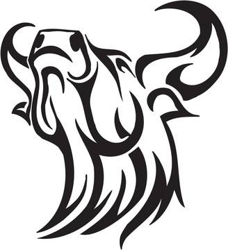 部落風(fēng)格的公牛-圖像。