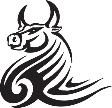 部落風(fēng)格的公牛-圖像。