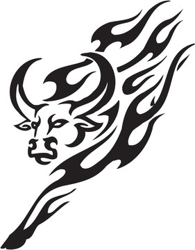 部落風(fēng)格的公牛-圖像。