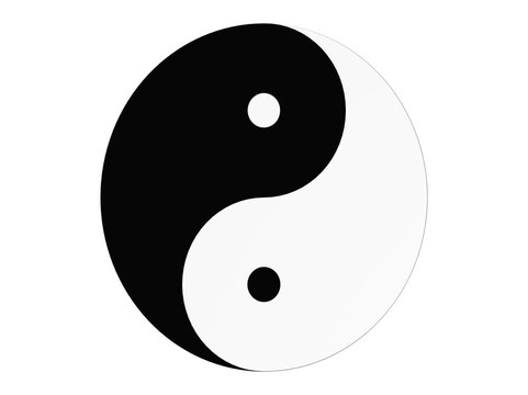 經(jīng)典黑與White Yin Yang