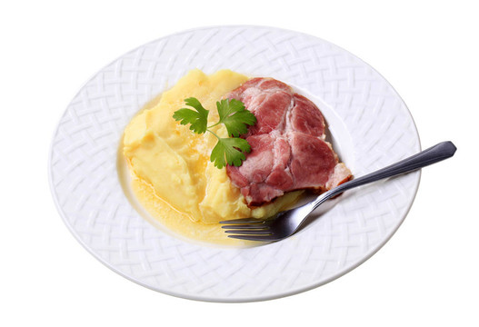 土豆泥熏豬肉