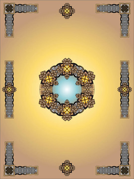 金色的凱爾特插圖