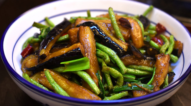 茄子炒豆角