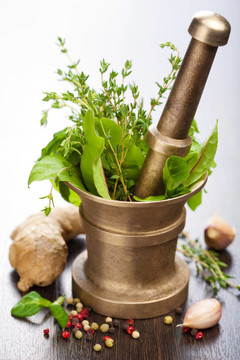香草和灰泥