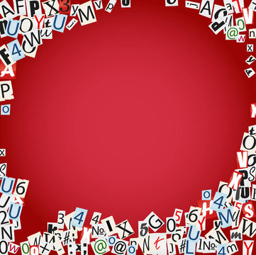 來(lái)自報(bào)紙和雜志的符號(hào)云
