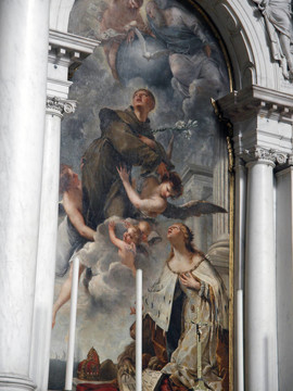 Santa Maria Della慰問了感謝或提供的Virgin Mary對(duì)他瘟疫了幾乎三分之一的威
