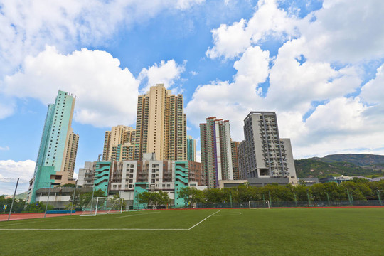 香港的公寓在市中心