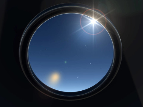 在夜晚的天空一種分流；覆蓋的星星