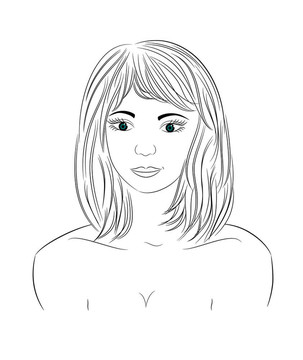 可愛女孩的肖像