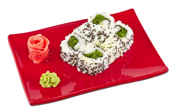 日本的素食卷的海苔
