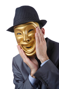 商人用面具掩飾自己的身份
