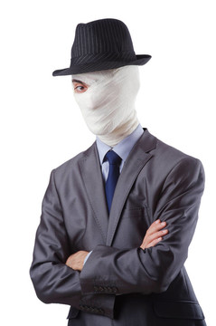 男人被醫(yī)用繃帶