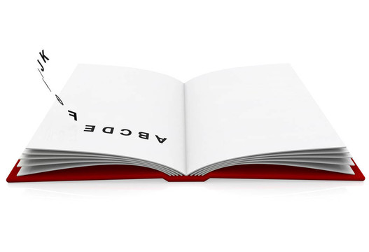 用字母打開書