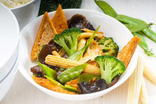 豆腐，豆腐和蔬菜
