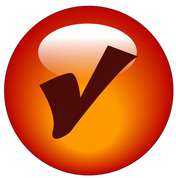 紅色復(fù)選標(biāo)記網(wǎng)頁圖標(biāo)或按鈕