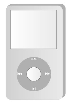 灰色的MP3便攜式音樂(lè)播放器