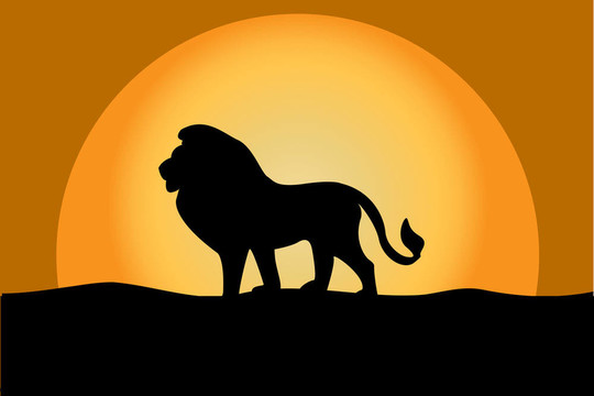 獅子在黃昏