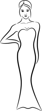 優(yōu)雅女性素描圖