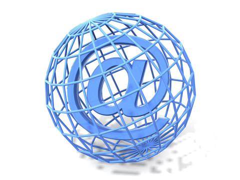 互聯(lián)網(wǎng)符號(hào)。3d
