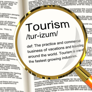 旅游的定義旅游度假和全息放大顯示
