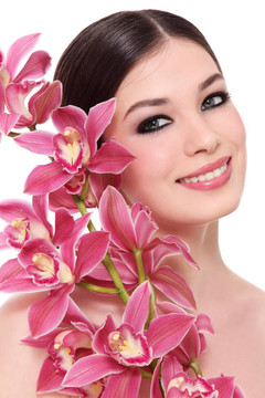 女孩與蘭花
