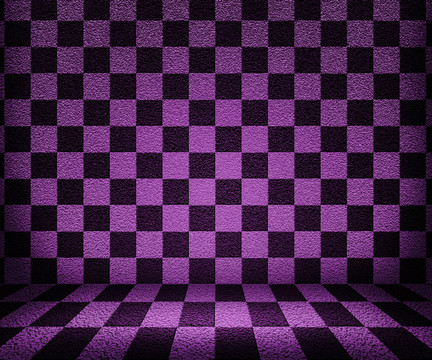 紫色棋盤室背景