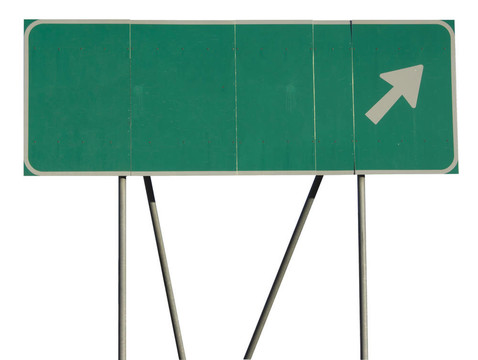 綠色道路標(biāo)志空