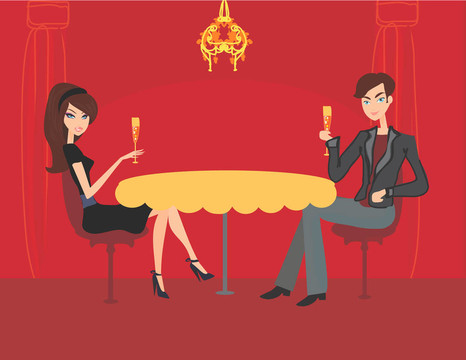年輕夫婦調(diào)情喝酒