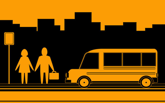 城市男女候車車