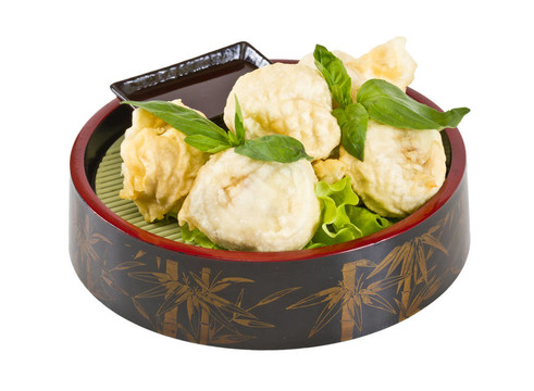 日本料理；炸香菇