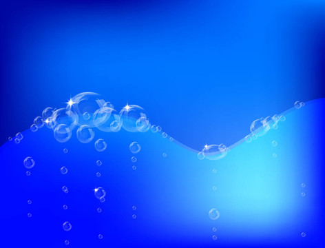 含氣泡水波