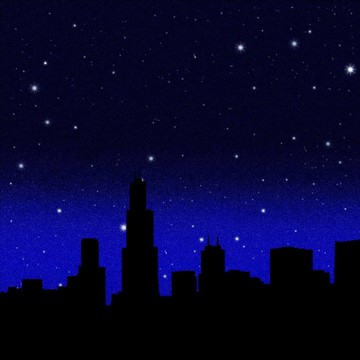 黑色夜空繁星點點
