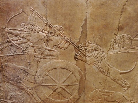 古代亞述人的壁畫(huà)