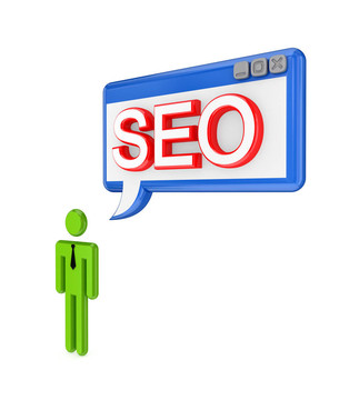 3D小個人和PC窗口用一個詞SEO。