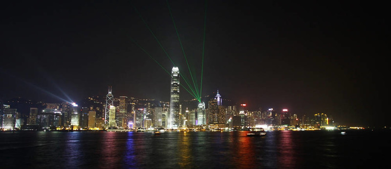 香港的夜景與燈光交響曲
