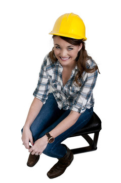 女建筑工