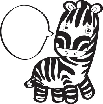 斑馬與語音泡沫