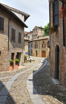 小巷。公司arquato。Emilia Romagna。意大利.