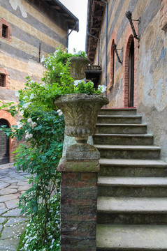 Gropparello Castle。Emilia Romagna。意大利.
